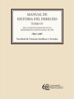 cover image of Manual de historia del derecho. Tomo IV